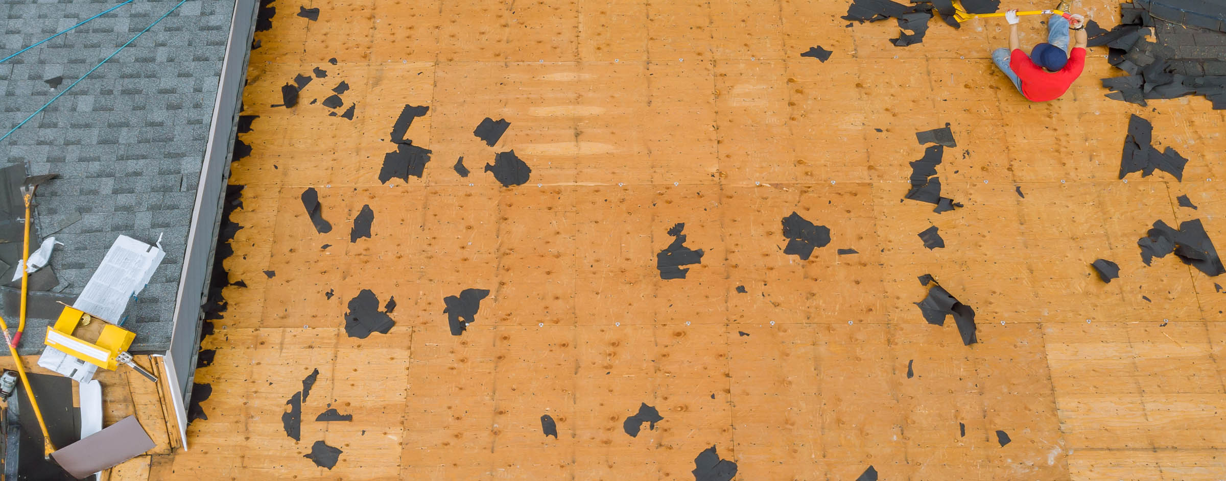 A close up of the floor with black spots